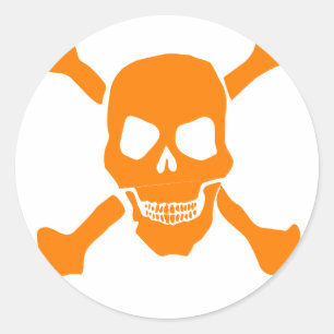 Adesivo Redondo Crânio