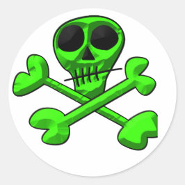 Adesivo Redondo crânio