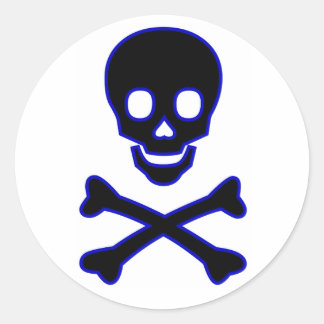 Adesivo Redondo crânio