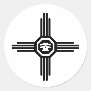 Adesivo Redondo crânio 1 de zia