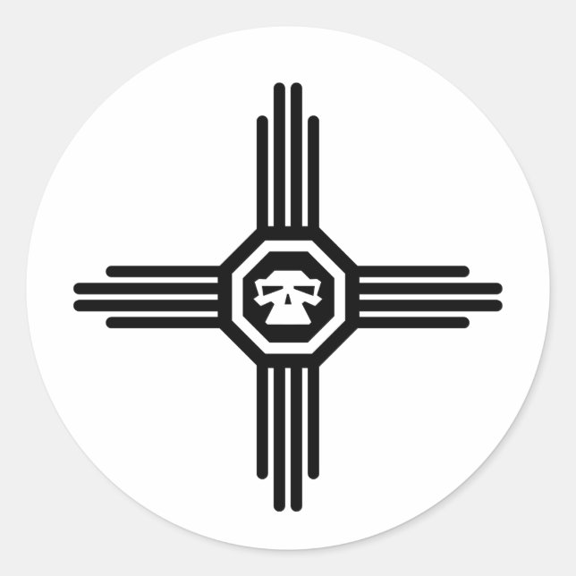 Adesivo Redondo crânio 1 de zia (Frente)