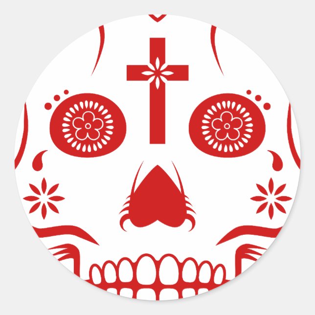Adesivo Redondo crânio: 2 (Frente)