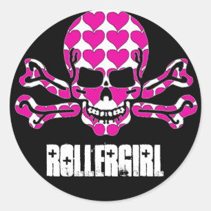 Adesivo Redondo crânio cheio de coração