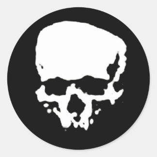 Adesivo Redondo Crânio da assinatura do Dia da Imagem