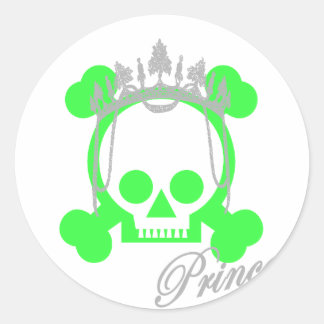 Adesivo Redondo crânio da princesa
