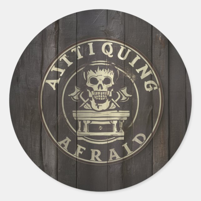 Adesivo Redondo crânio de artista (Frente)