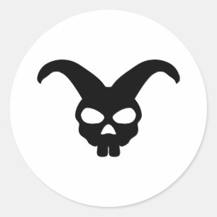 Adesivo Redondo Crânio de Coelho