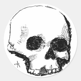 Adesivo Redondo crânio de espuma
