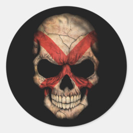 Adesivo Redondo Crânio de Sinalizador Personalizável do Alabama