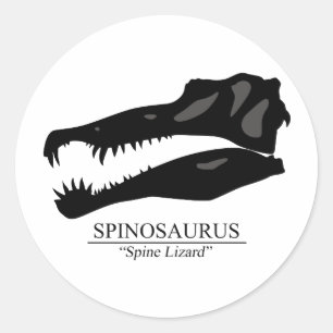 Adesivo Redondo Crânio de Spinosaurus