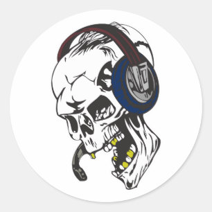 Adesivo Redondo crânio de veado