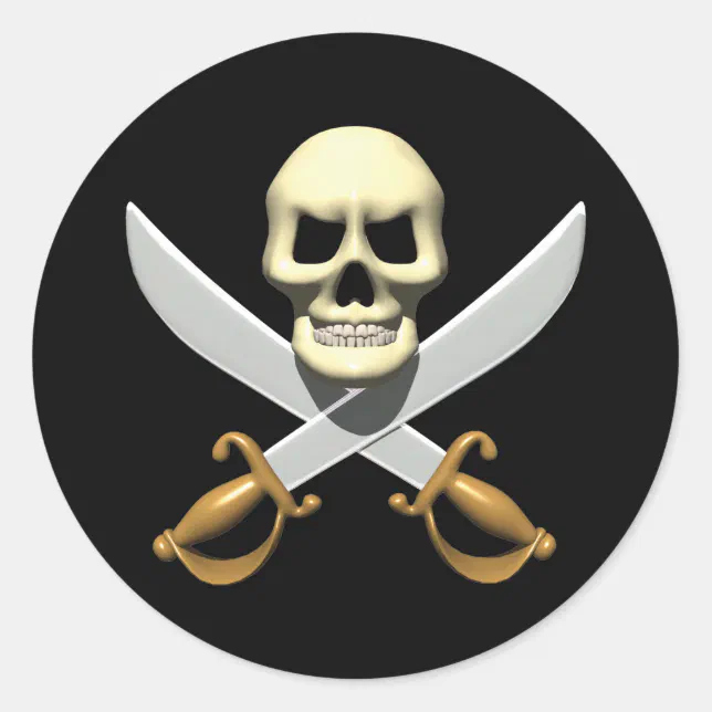 Piratas do crânio com ilustração de espada