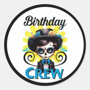 Adesivo Redondo Crânio em Açúcar