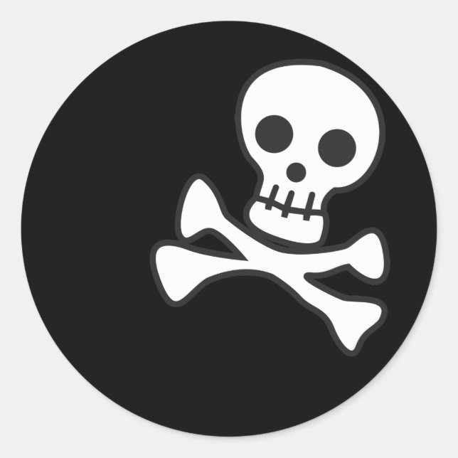 Adesivo Redondo Crânio Gelado (Frente)