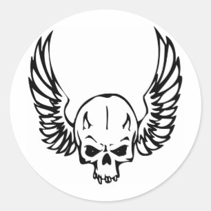 Adesivo Redondo Crânio humano