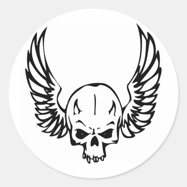 Adesivo Redondo Crânio humano (Frente)