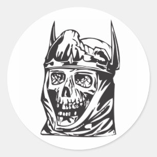 Adesivo Redondo Crânio humano 137