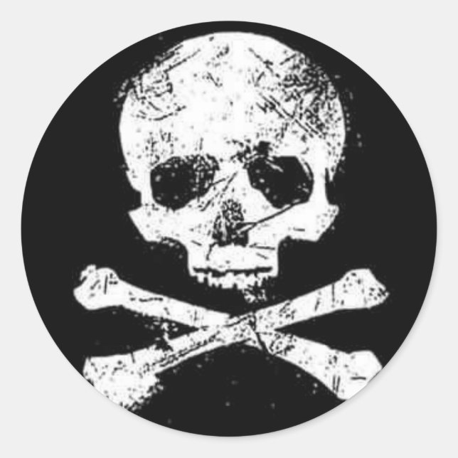 Adesivo Redondo crânios (Frente)