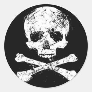 Adesivo Redondo crânios