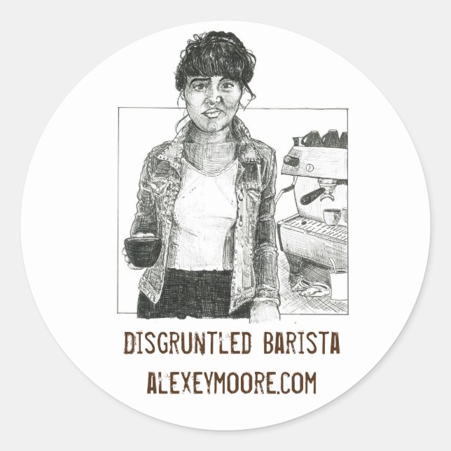 Adesivo Redondo Cranky Courtney Sticker (Frente)