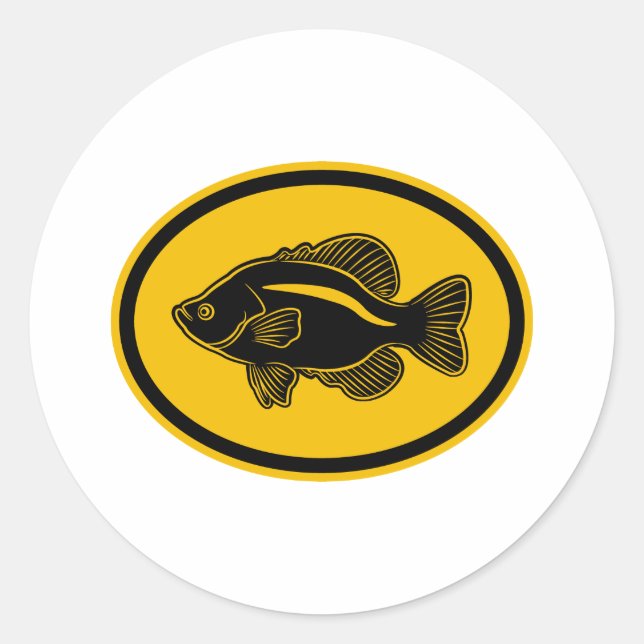Adesivo Redondo Crappie (Frente)