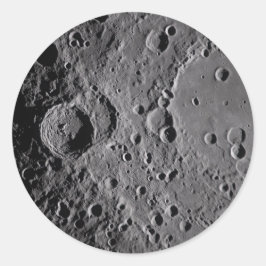Adesivo Redondo Crateras Lunares Artemis II