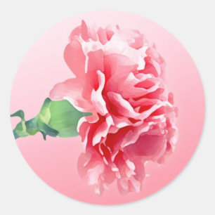 Adesivo Redondo Cravo cor-de-rosa