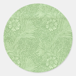 Adesivo Redondo Cravo-de-defunto de William Morris (verde)