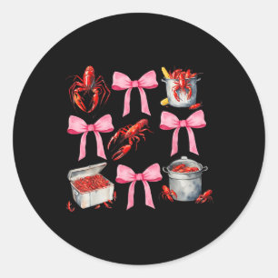 Adesivo Redondo Crawfish Season Funny Crawfish Boil Lagosta Coquet