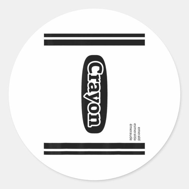 Adesivo Redondo Crayon Emerald Green Group Costume (Frente)