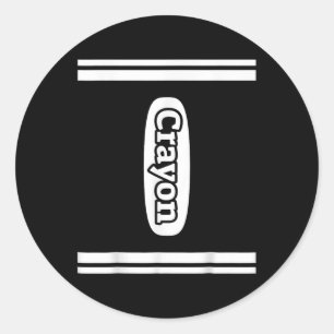 Adesivo Redondo Crayon Halloween Costume