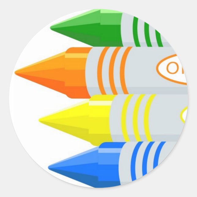 Adesivo Redondo Crayons (Frente)