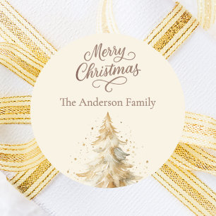 Adesivo Redondo Cream mocha — Natal