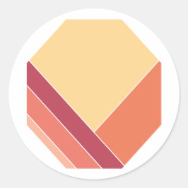 Adesivo Redondo Creamsiclo Amarelo Citrus Elegant Summer