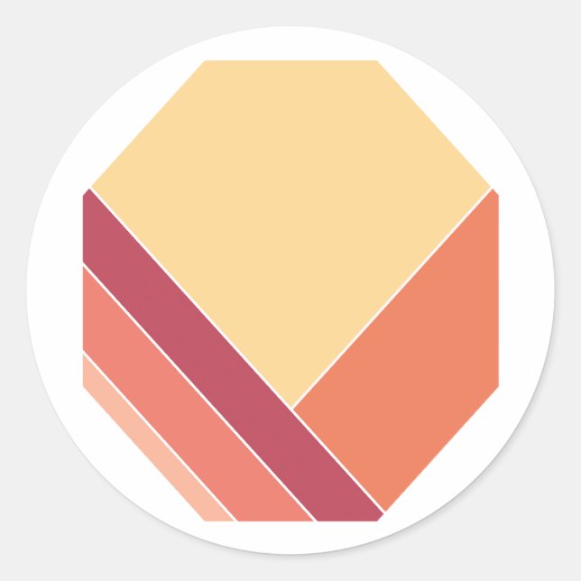 Adesivo Redondo Creamsiclo Amarelo Citrus Elegant Summer (Frente)