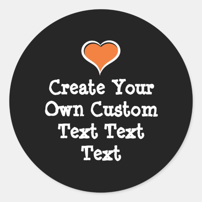 Adesivo Redondo Create your own custom text (Frente)