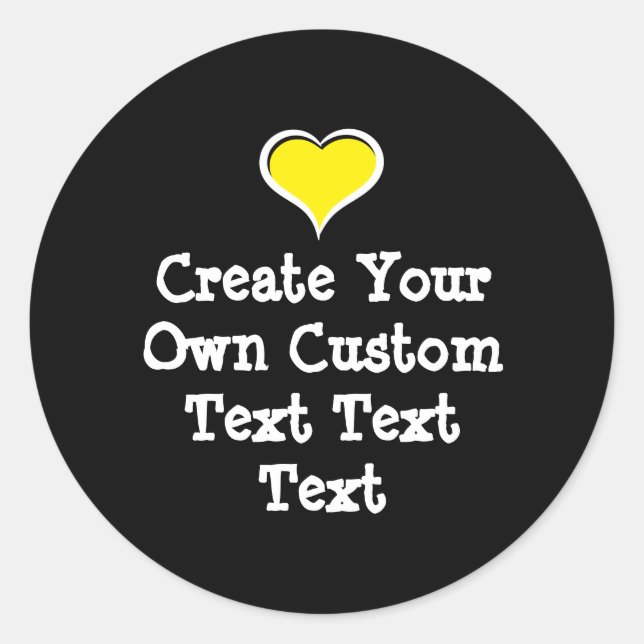 Adesivo Redondo Create your own custom text (Frente)