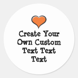 Adesivo Redondo Create your own custom text white Bkgd Ver
