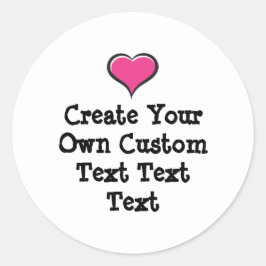 Adesivo Redondo Create your own custom text white Bkgd Ver