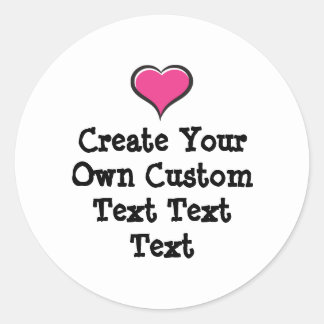 Adesivo Redondo Create your own custom text white Bkgd Ver