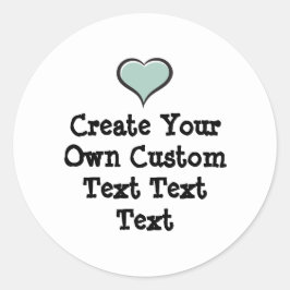 Adesivo Redondo Create your own custom text white Bkgd Ver