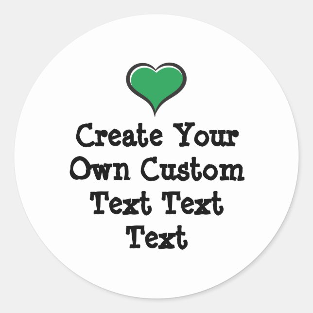 Adesivo Redondo Create your own custom text white Bkgd Ver (Frente)