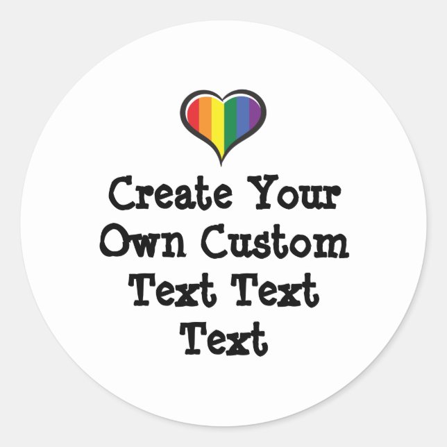 Adesivo Redondo Create your own custom text white Bkgd Ver (Frente)