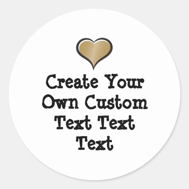 Adesivo Redondo Create your own custom text white Bkgd Ver (Frente)