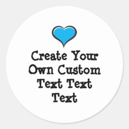 Adesivo Redondo Create your own custom text white Bkgd Ver