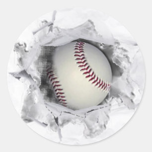 Adesivo Redondo Creative Baseball Classic Round Sticker