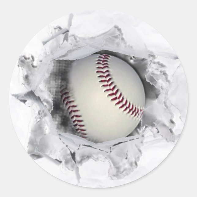 Adesivo Redondo Creative Baseball Classic Round Sticker (Frente)