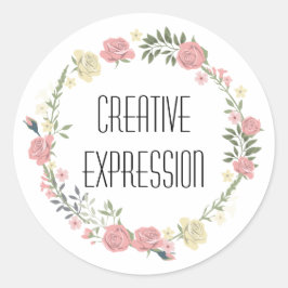 Adesivo Redondo Creative Expression Speech Sticker