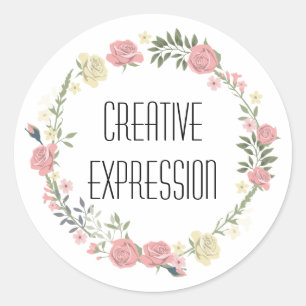 Adesivo Redondo Creative Expression Speech Sticker