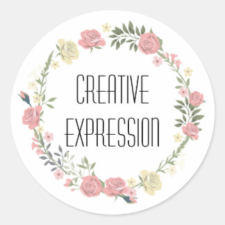 Adesivo Redondo Creative Expression Speech Sticker